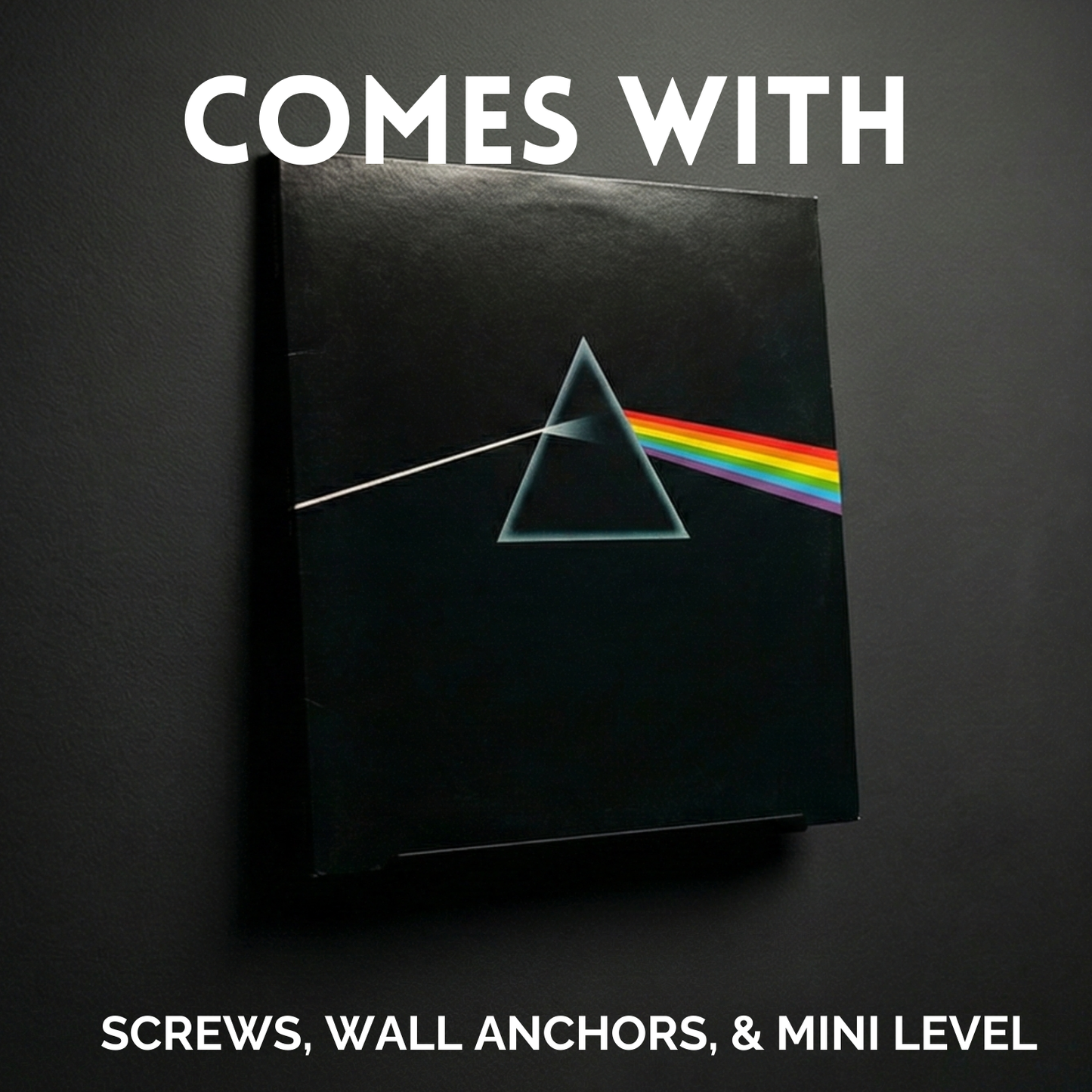 Black Metal Vinyl Record Floating Shelf - 1 Pack (Blacksmith Rack)