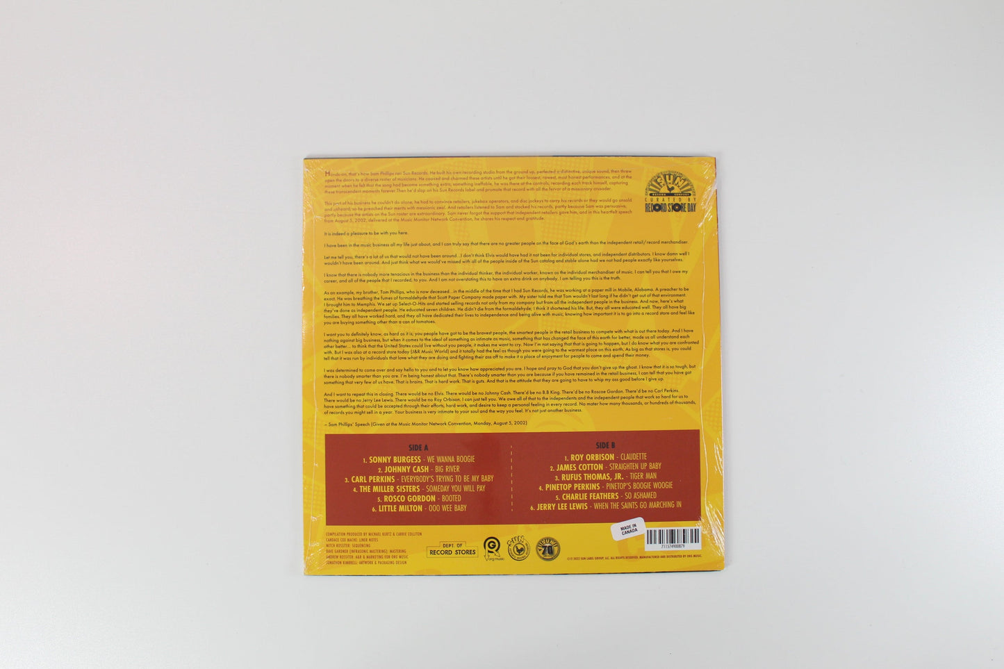 Various - The Sam Phillips Years: Sun Records Curated By Record Store Day Volume 9 RSD 2022 Sealed