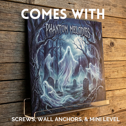 Clear Acrylic Vinyl Record Floating Shelf - 1 Pack (Ghost Rack)