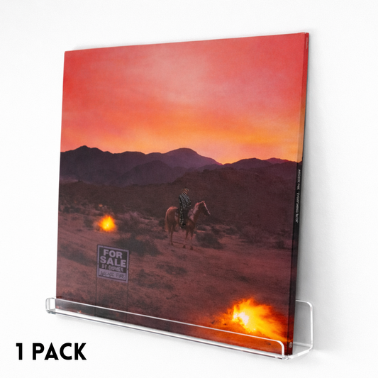 Clear Acrylic Vinyl Record Floating Shelf - 1 Pack (Ghost Rack)