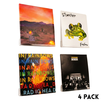 Clear Acrylic Vinyl Record Floating Shelf - 4 Pack (Ghost Racks)