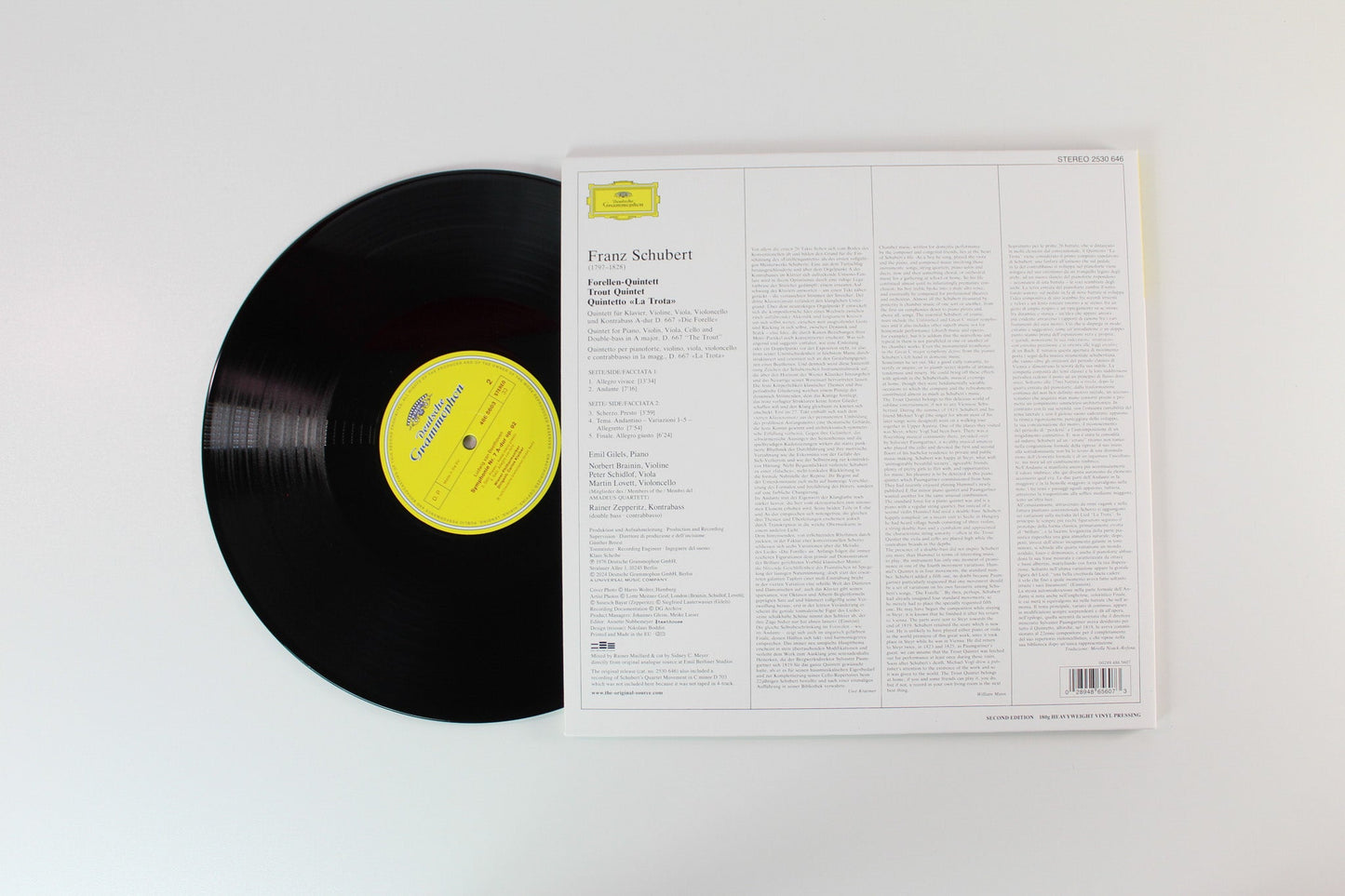 Franz Schubert - Forellenquintett • Trout Quintet • Quintetto »La Trota« on Deutsche Grammophon Reissue